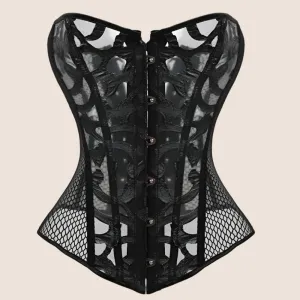 Steampunk Mesh Waist Corset  Breathable Cincher for Women
