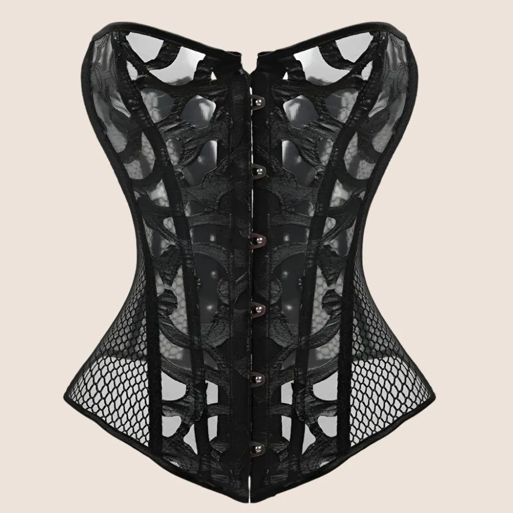 Steampunk Mesh Waist Corset  Breathable Cincher for Women