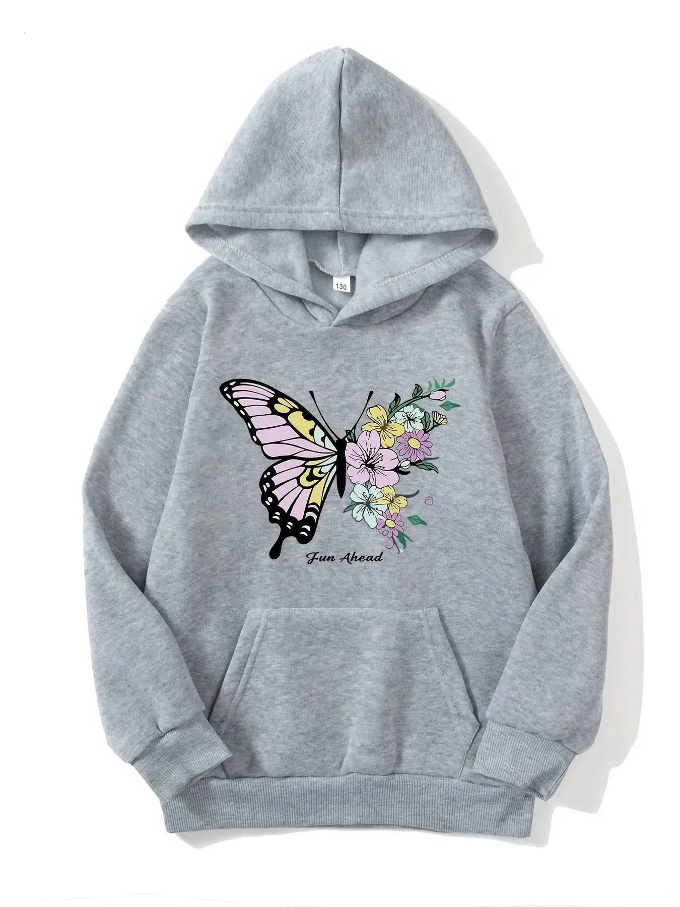 Trendy Girls ButterflyDaisy Hoodies  Perfect for FallWinter