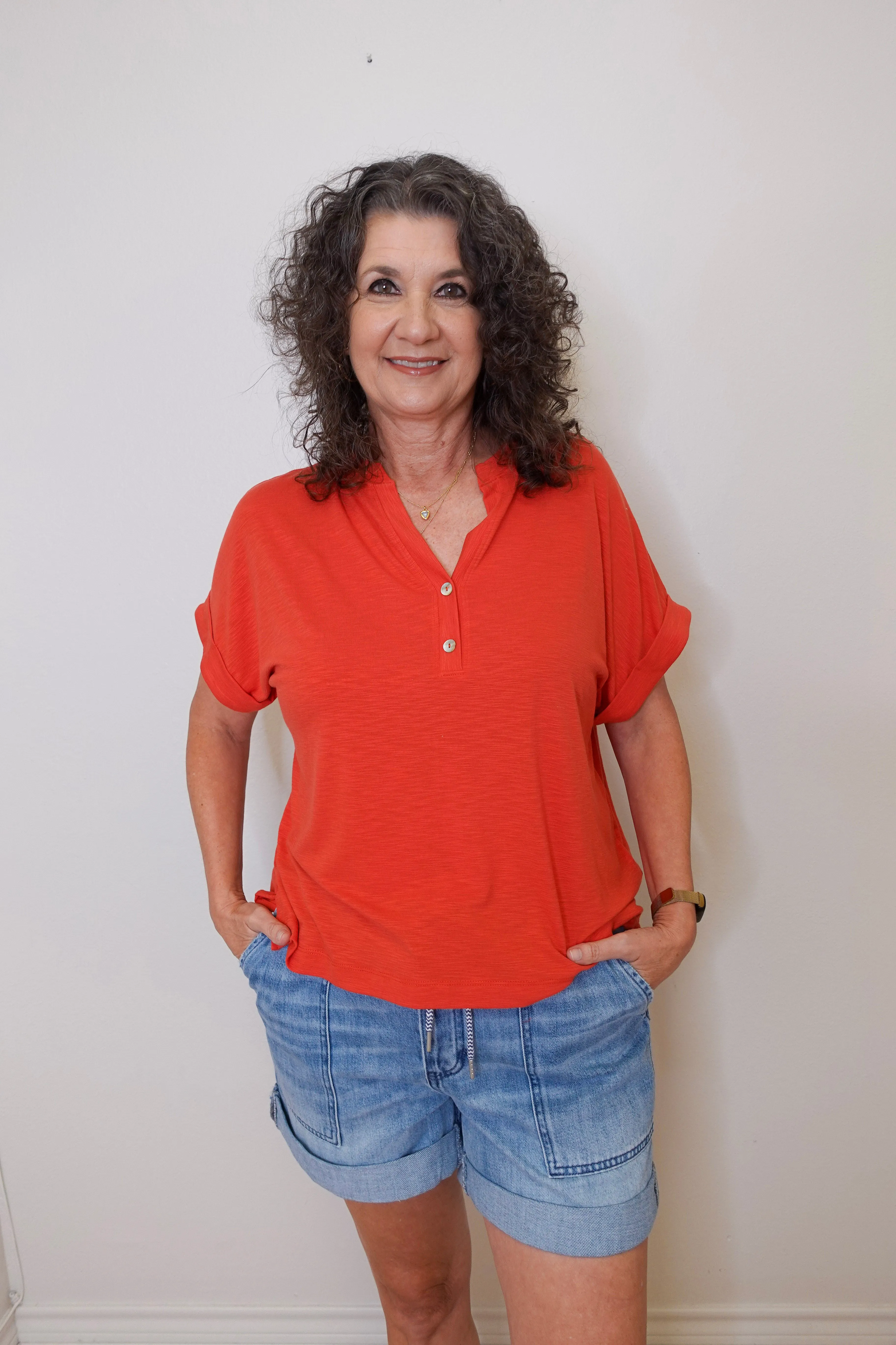 V Neck Short Sleeve Tee