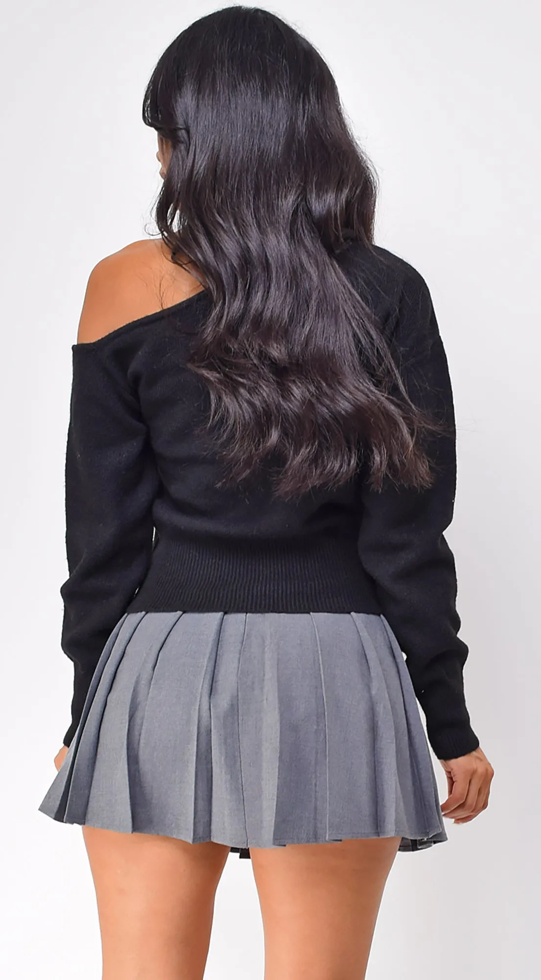 Vesper Off Shoulder Sweater - Black