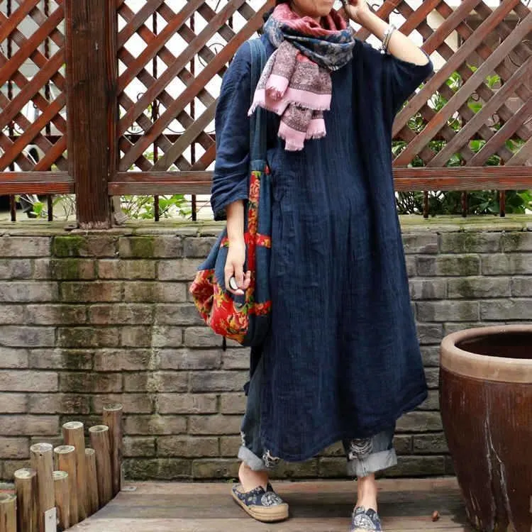 Vintage Pattern Comfortable Cotton Ethnic Style Big Scarf Shawl