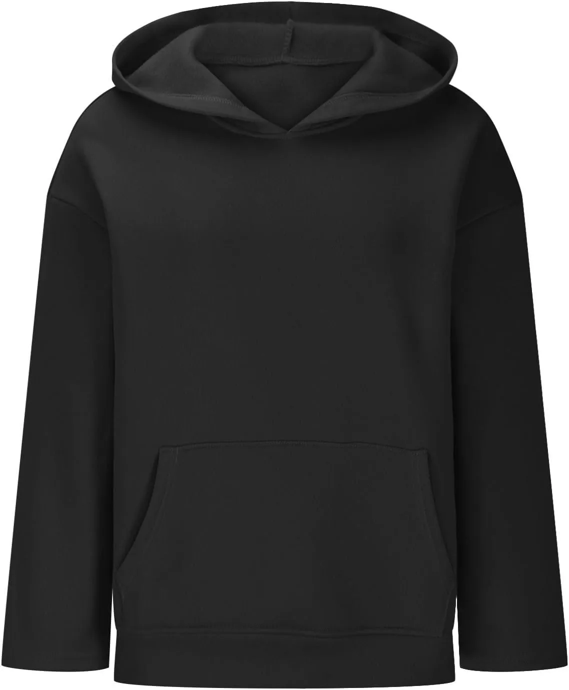 Womens Hoodie 2024 Oversized Sweatshirt Fleece Soft Hoodie Sweatshirts Solid Color Long Sleeve Pullover Top With Pocket
