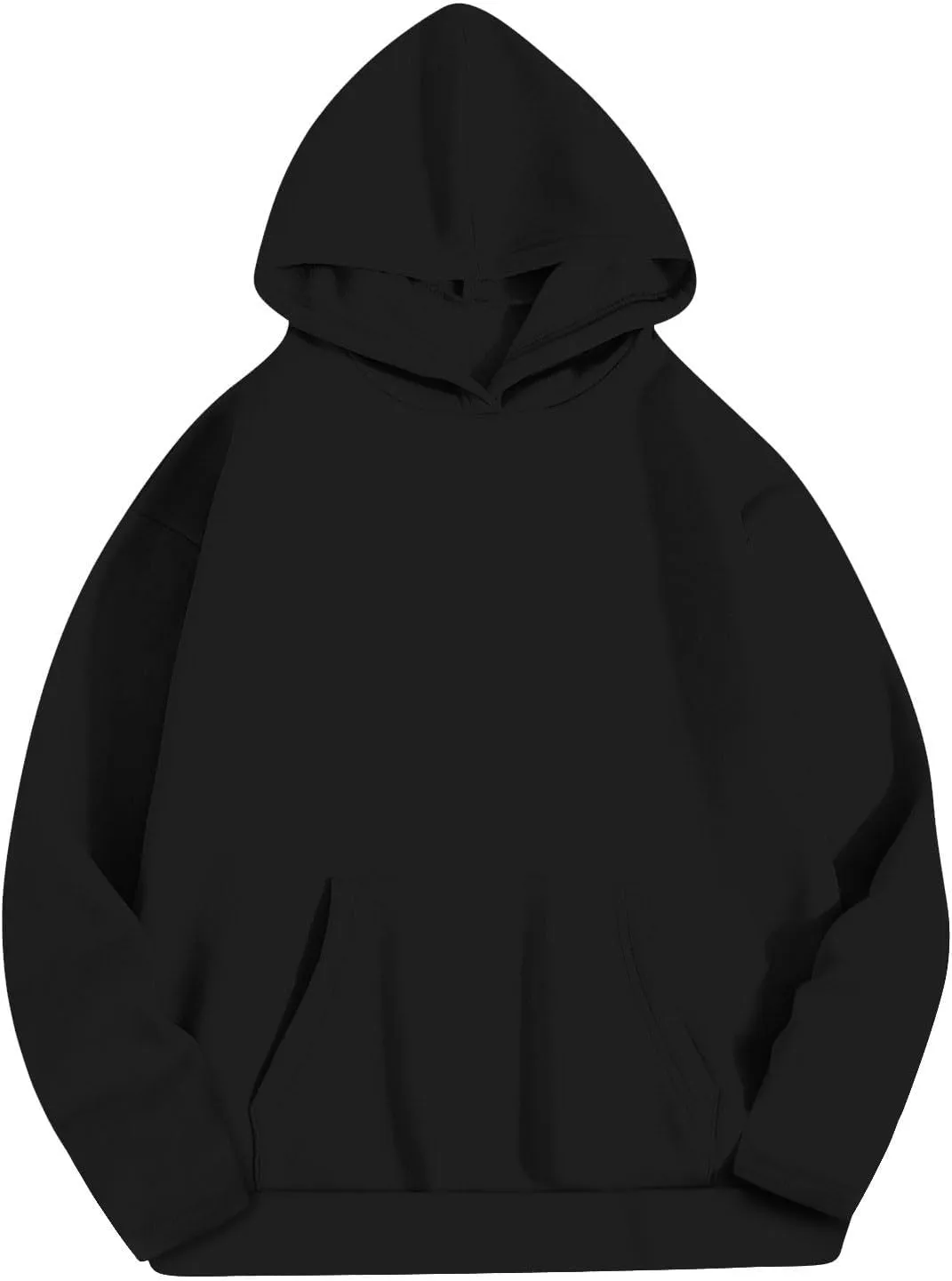 Womens Hoodie 2024 Oversized Sweatshirt Fleece Soft Hoodie Sweatshirts Solid Color Long Sleeve Pullover Top With Pocket